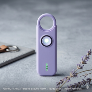 Alarm Osobisty 135 dB – Bezpieczny Brelok do Kluczy z Latarką LED